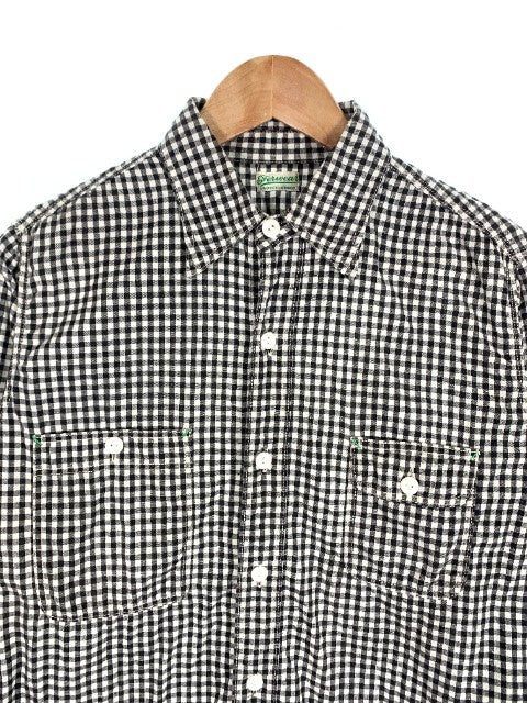Everwear ギンガムチェック ワークシャツ MASTERPIECE マスターピース ブラック ホワイト Size M 福生店