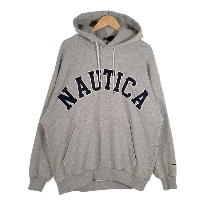 NAUTICA ノーティカ 20AW ARCH LOGO SWEAT HOODIE アーチロゴ プルオーバースウェットパーカー グレー 213-1250 Size L 福生店