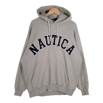 NAUTICA ノーティカ 20AW ARCH LOGO SWEAT HOODIE アーチロゴ プルオーバースウェットパーカー グレー 213-1250 Size L 福生店