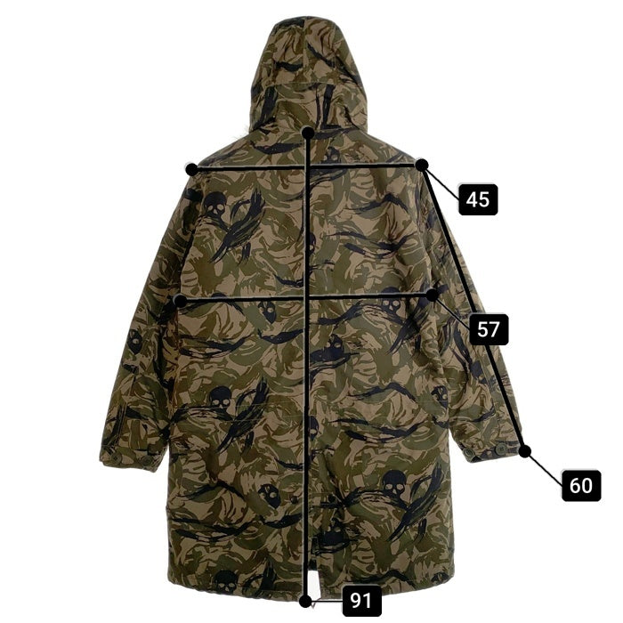 HYSTERIC GLAMOUR ヒステリックグラマー プリマロフト モッズコート ミリタリー 中綿 カモフラージュ 0204AC02 Size S 福生店