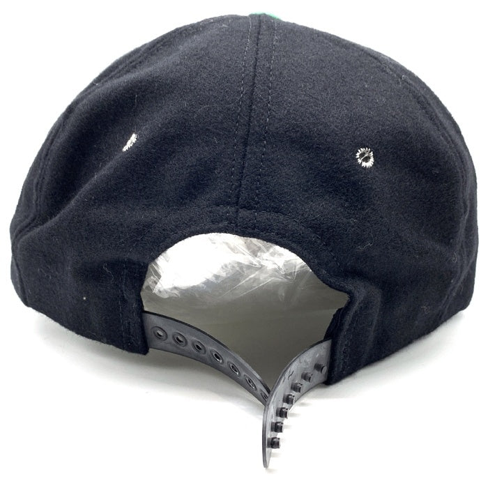 80's~ STUSSY ステューシー SSリンク刺繡 ウール5パネルキャップ スナップバック ブラック グリーン 黒タグ オールド USA製 福生店