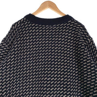 80's L.L.Bean エルエルビーン バーズアイ ウールニットセーター ネイビー ノルウェー製 5086 Size XL 福生店