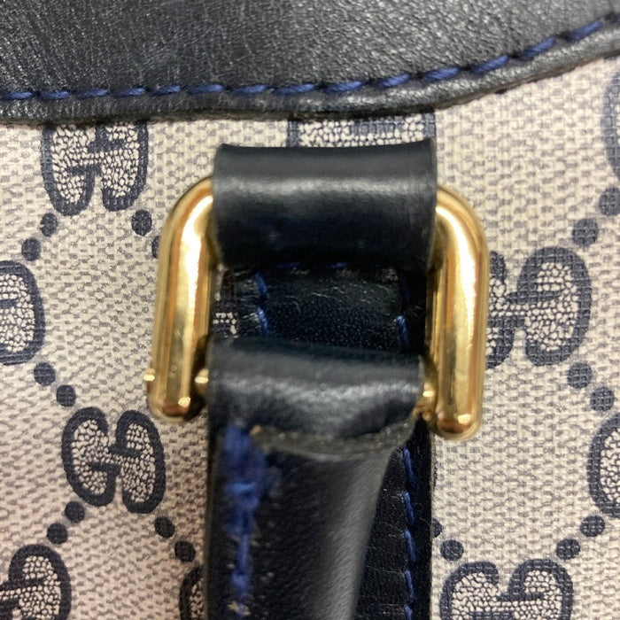 GUCCI グッチ OLD ミニボストンバッグ スプリーム GG柄 ヴィンテージ ネイビー 瑞穂店