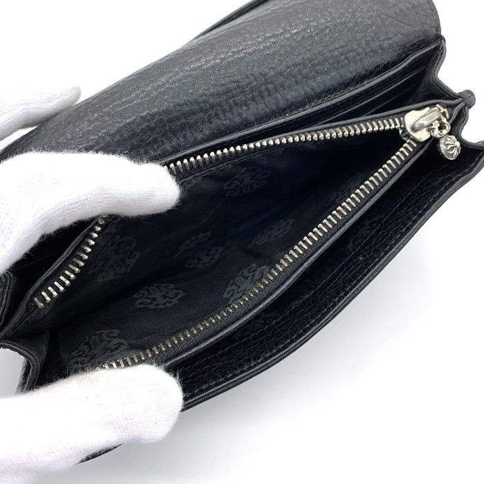 CHROME HEARTS クロムハーツ JUDY ジュディ レザーウォレット クロスボール 長財布 ブラック 福生店