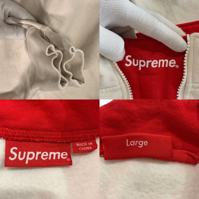SUPREME シュプリーム 22AW Washed Half Zip Pullover ウォッシュドハーフジッププルオーバー スウェットトレーナー ホワイト Size L 福生店
