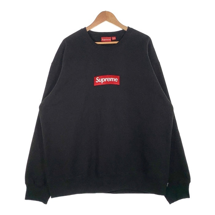 SUPREME シュプリーム 22AW Box Logo Crewneck ボックスロゴ クルーネックスウェットトレーナー ブラック 赤ボックス Size XXL 福生店