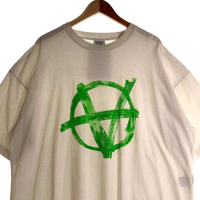 VETEMENTS ヴェトモン 20SS ANARCHY TEE アナーキー プリント 半袖 Tシャツ ホワイト SS20TR297 Size S 福生店