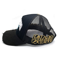 GLO GANG グローギャング Dead Sun Trucker Hat デッドサン トラッカーハット ブラック メッシュキャップ ブラック 福生店