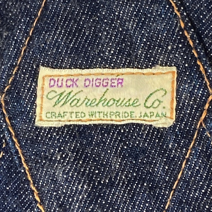 WAREHOUSE ウエアハウス ダックディガー No.1デニム オーバーオール DD-1006XX インディゴ Size 34 瑞穂店