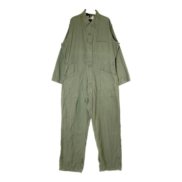 US ARMY アメリカ軍 DLA100-81-C-3259 81年会計 OG-107 コットンサテン オーバーオール オリーブ sizeXL 瑞穂店