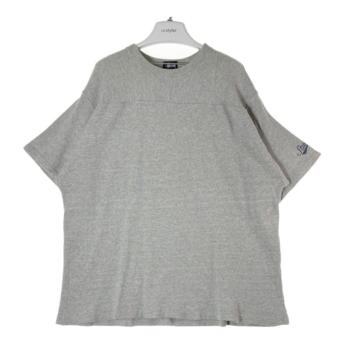 STUSSY ステューシー USA製 フットボールTシャツ サーマル グレー sizeL 瑞穂店