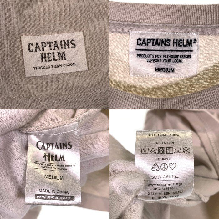 CAPTAINS HELM キャプテンズヘルム BONNIE CLYDE ボニークライド #WONDER MAKERS L/S TEE ワンダーメイカーズ 長袖 Tシャツ ロンT グレー CH23-BC-T01 SizeM 福生店