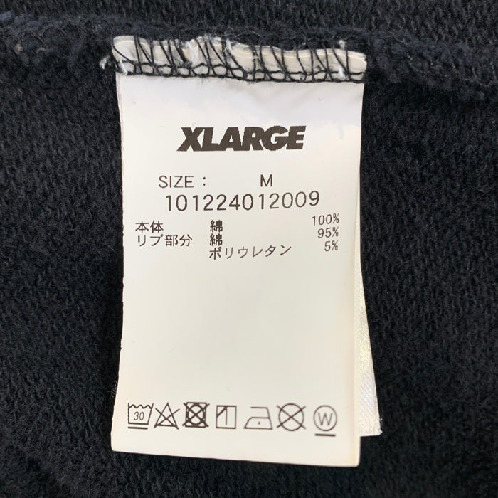 X-LARGE エクストララージ FLOWER PULLOVER HOODED SWEAT フラワー プルオーバースウェットパーカー ブラック 101224012009 Size M 福生店