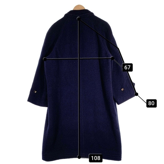 COMME des GARCONS HOMME コムデギャルソンオム ウール チェスターコート 比翼 ロング ラグランスリーブ ネイビー オールド HC-090100M Size M 福生店