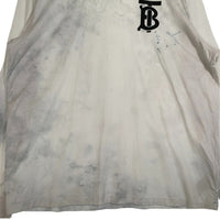 BURBERRY LONDON ENGLAND バーバリー モノグラム ロングスリーブTシャツ ホワイト 8024600 デニム色移り Size XL 福生店