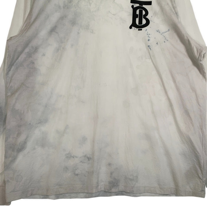 BURBERRY LONDON ENGLAND バーバリー モノグラム ロングスリーブTシャツ ホワイト 8024600 デニム色移り Size XL 福生店