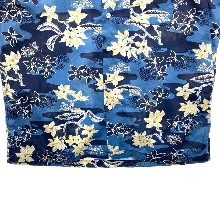 POLO SPORT ポロスポーツ ラルフローレン コットン オープンカラーシャツ アロハ ハイビスカス ブルー Size XL 瑞穂店