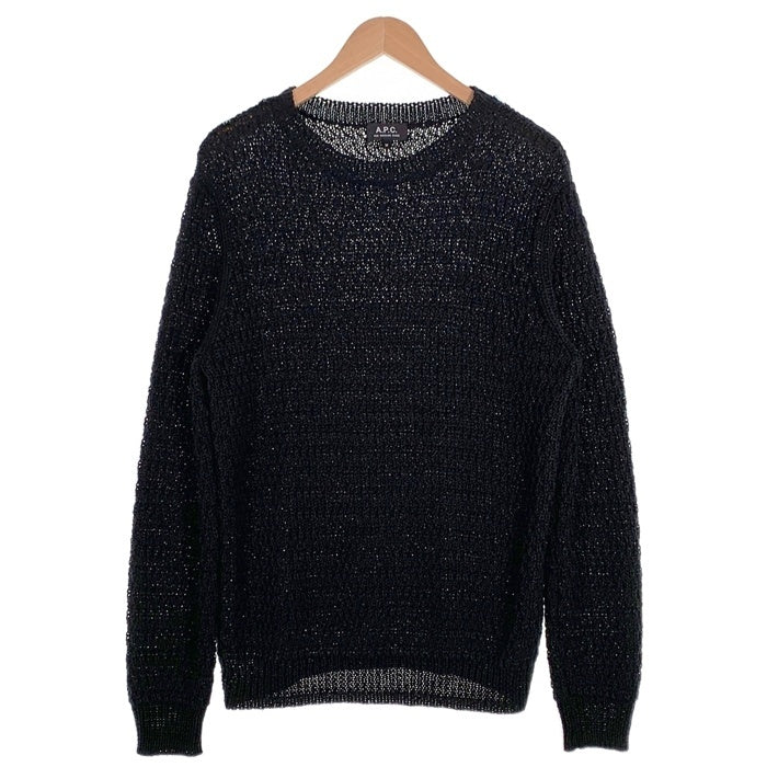 A.P.C. アーペーセー ニット セーター リネン ブラック 24193-1-82531 Size M 福生店