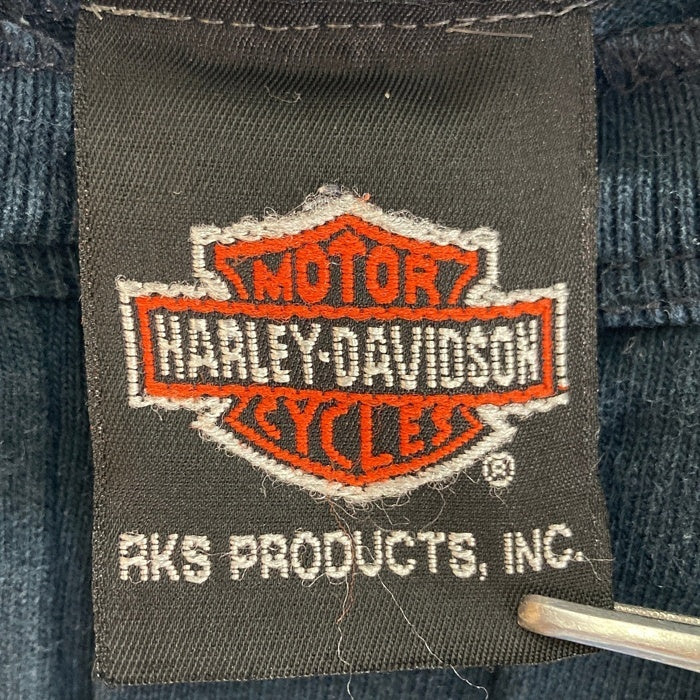 Harley-Davidson ハーレーダビッドソン USA製 ANVIL製 シングルステッチ COPENHAGEN DENMARK ヘンリーネックTシャツ ブラック sizeXL 瑞穂店
