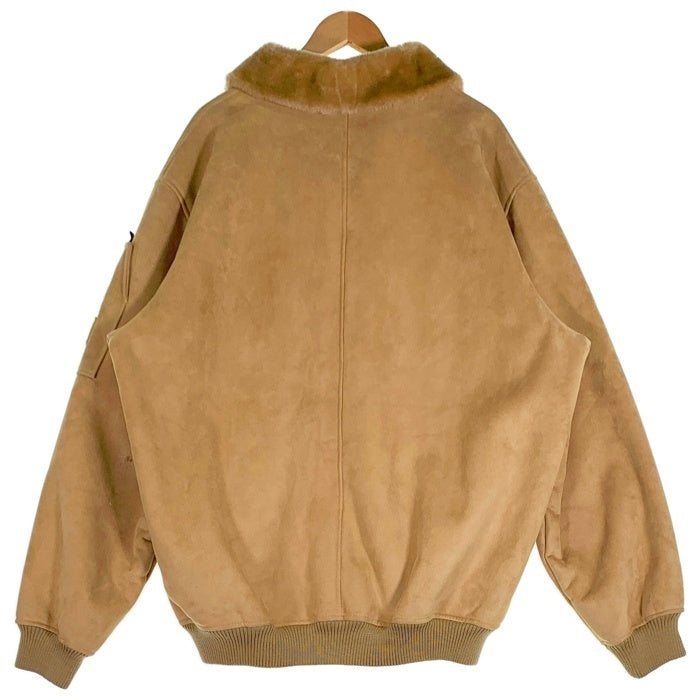 Sean John ショーンジョン ファー レザー ジップアップ ジャケット ベージュ Size 2XL 福生店