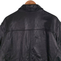 CHARLES KLEIN チャールズ クライン シングル レザージャケット ブラック Size XL 福生店