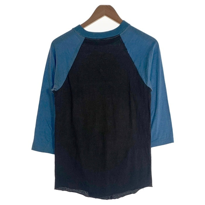 80's ZZ Top ズィーズィートップ Eliminator Tour 1983 ラグランスリーブ 七分袖 プリント Tシャツ ブルー ブラック Size M相当 福生店