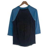 80's ZZ Top ズィーズィートップ Eliminator Tour 1983 ラグランスリーブ 七分袖 プリント Tシャツ ブルー ブラック Size M相当 福生店