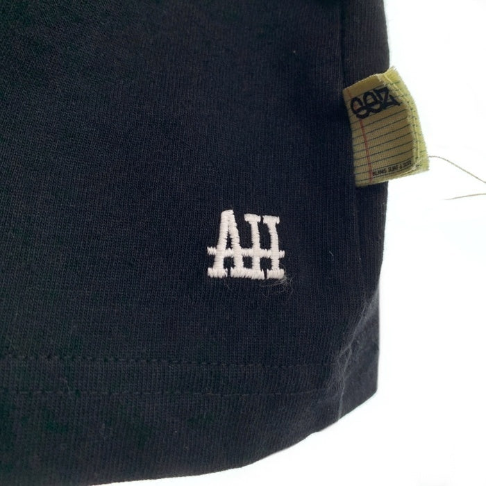 LOS ANGELS APPALEL ロサンゼルスアパレル SSZ エスエスズィー A.H エーエイチ 8.5 OUNCE 半袖 Tシャツ SSZ メモ帳タグ AH刺繡 ブラック USA製 Size 2XL 福生店