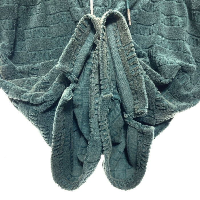 KITH キス エンボスロゴ パイル地 ショートパンツ グリーン Size M 瑞穂店