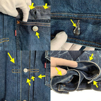 EVISU エヴィス デニムジャケット 1st型 インディゴ 虎耳 Size 42 福生店
