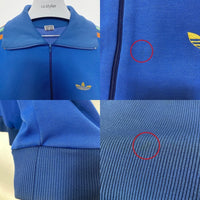 60-70's adidas アディダス 西ドイツ製 トラックジャケット ブルー ジャージ素材 Size5 瑞穂店