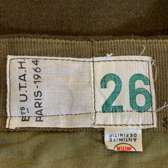 FRENCH ARMY フランス軍 M52 ウール トラウザーパンツ オリーブ 2タック Size 26 福生店