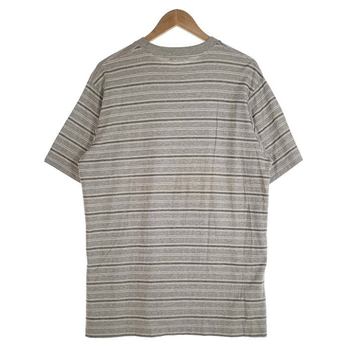 A BATHING APE アベイシングエイプ BAPESTA刺繡 ボーダーTシャツ グレー 日本製 Size L 福生店