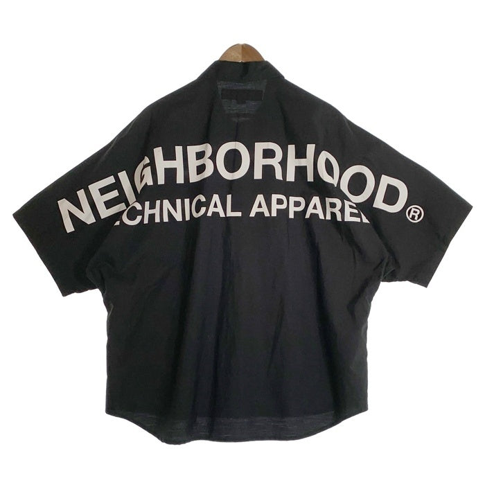 NEIGHBORHOOD ネイバーフッド 24SS DOLMANSLEEVE SHIRT SS ドルマンスリーブシャツ 半袖 バックロゴプリント ブラック 241AQNH-SHM05 Size L 福生店