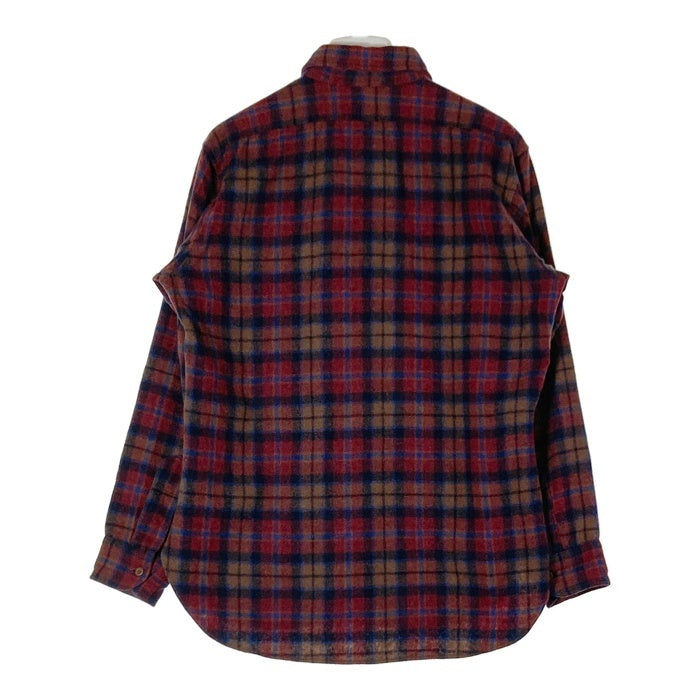 PENDLETON ペンドルトン 70's USA製 ウールシャツ 片ポケット ボルドーxブラウン sizeM 瑞穂店