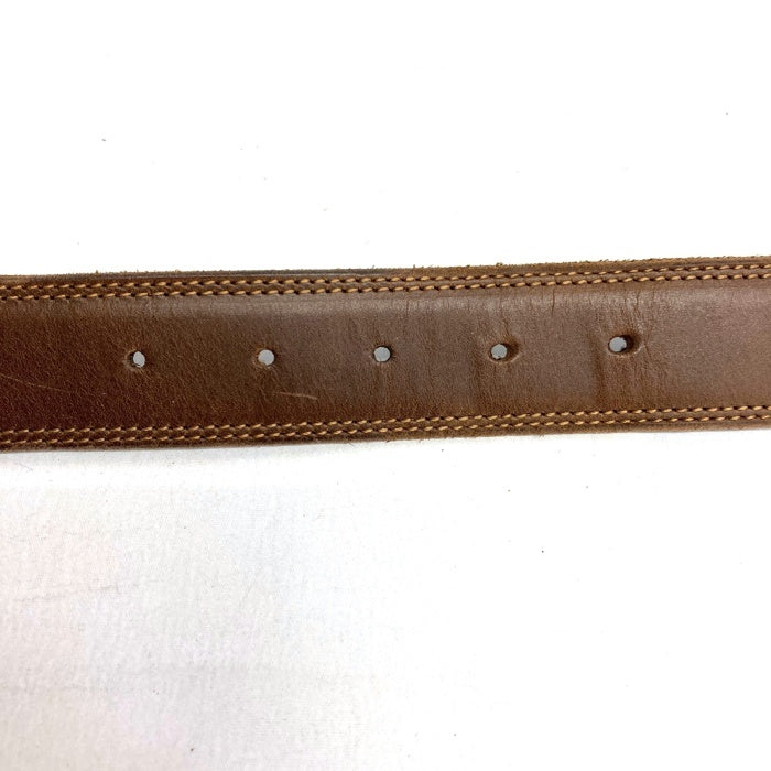 MOTO モト solid brass バックル レザーベルト ブラウン size2 瑞穂店
