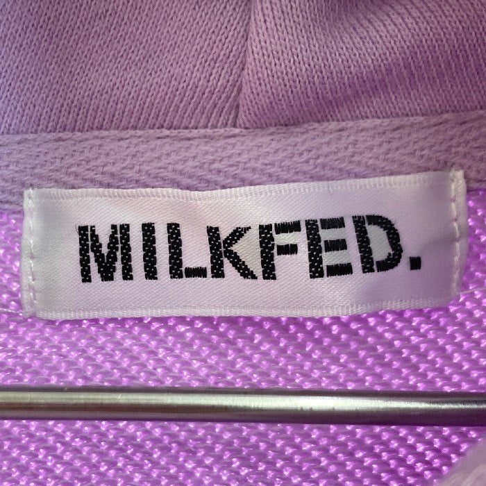 MILKFED.  ミルクフェド 103231012001 STENCIL LOGO WIDE SWEAT HOODIE ステンシルロゴ ワイドスウェットフーディー パープル sizeONE 瑞穂店