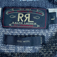 RRL ダブルアールエル ノルディック柄 ウールセーター チャコールグレー 三ツ星 Size L 福生店