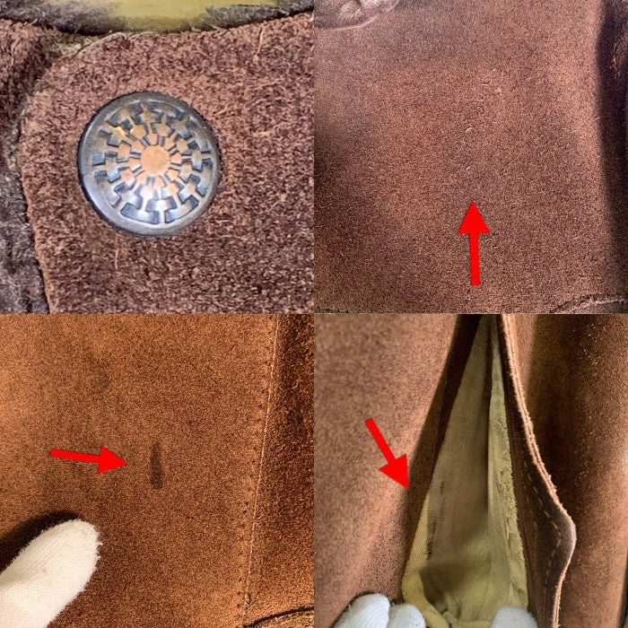 80’s Pioneer Wear パイオニアウェア ウエスタンヨーク スウェードレザージャケット ブラウン スナップボタン Size 36 福生店