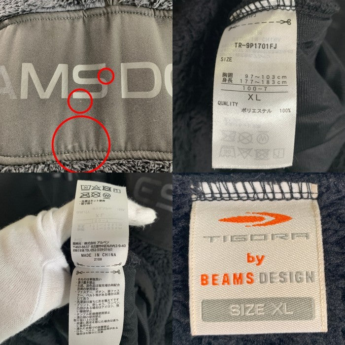 TIGORA ティゴラ BEAMS DESIGN ハーフジップ プルオーバーフリースジャケット パーカー ブラック TR-9P1701FJ Size XL 福生店