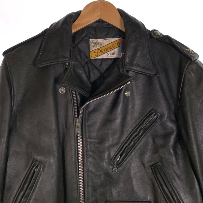 Schott ショット 613 ワンスター レザー ダブルライダースジャケット ブラック Size 38 福生店