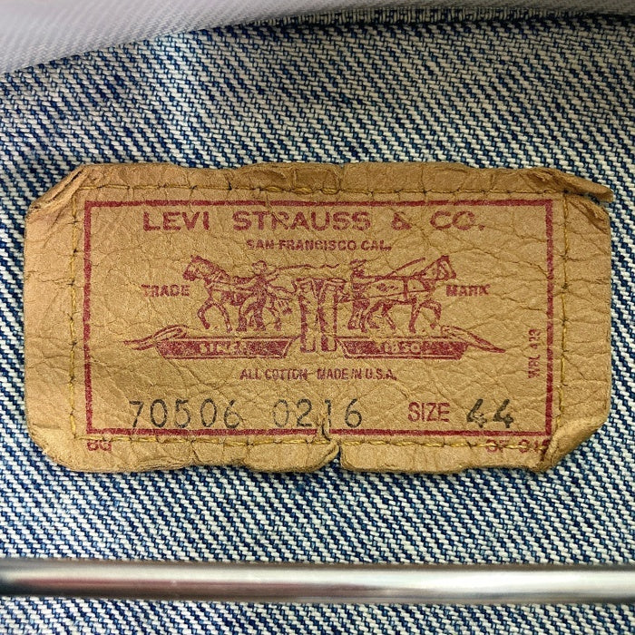 Levi's リーバイス 70506-0216 USA製 ボタン裏523 トラッカージャケット Gジャン インディゴ size44 瑞穂店