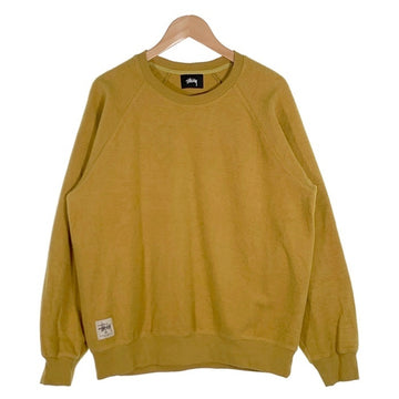 STUSSY ステューシー インサイドアウト ラグランスリーブ クルーネックスウェットトレーナー ゴールド 218055 Size M 福生店