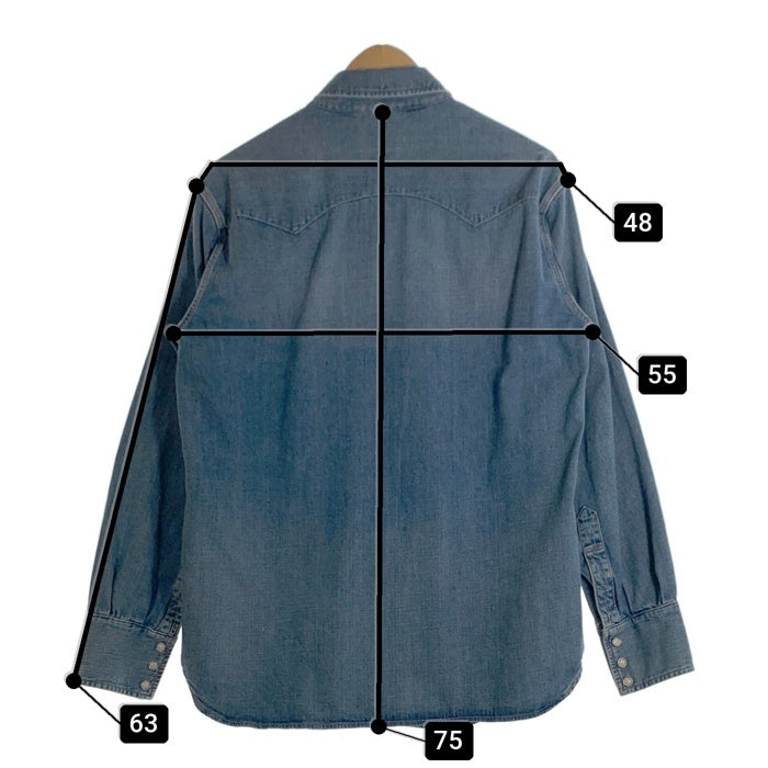 LEVIS リーバイス コットン 長袖 ウエスタン デニムシャツ ライトブルー 001L7-0000 Size S 福生店