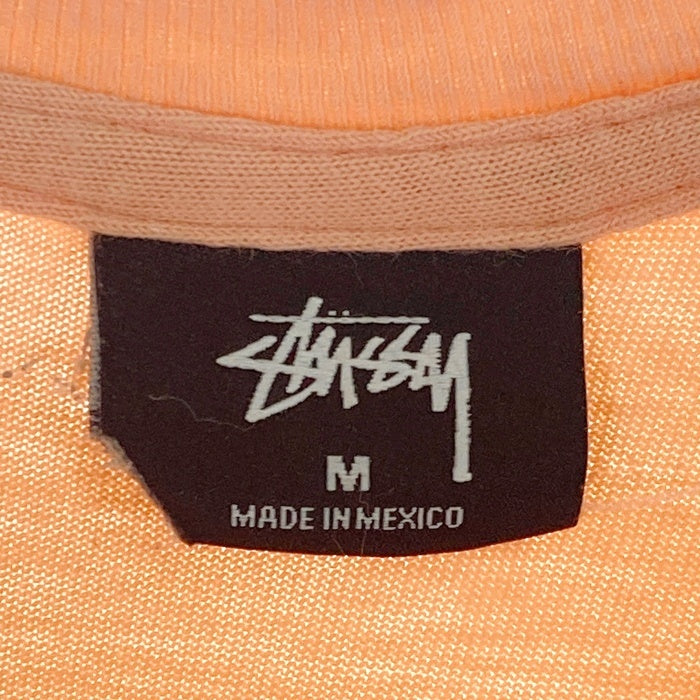 STUSSY ステューシー メキシコ製 ショーンフォント Tシャツ サーモンピンク sizeM 瑞穂店