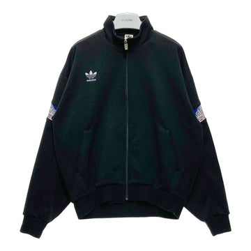 adidas アディダス 90's デサント社製 トラックジャケット ブラック sizeXO※フロントダメージ有 瑞穂店