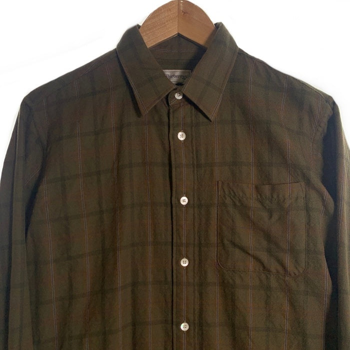 90`s Burberrys` バーバリー チェックシャツ 長袖 グリーン Size L 福生店