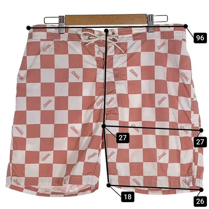 STANDARD CALIFORNIA スタンダードカリフォルニア SD Checker Surf Shorts チェッカフラッグ サーフショーツ オレンジ Size L 福生店