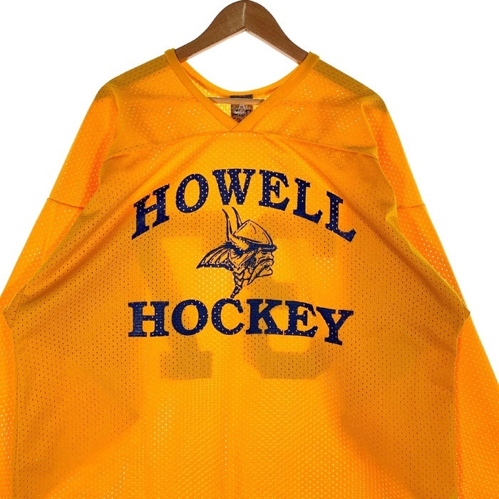 90's HOWELL HOCKEY ハウエル・バイキングス メッシュ ホッケージャージ イエロー USA製 Size XL 福生店
