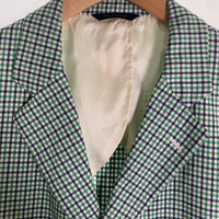 Brooks Brothers ブルックスブラザーズ コットン ギンガムチェック 3B テーラードジャケット グリーン Size 44R 福生店